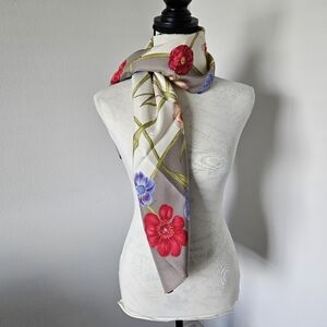 🌼vintage floral Silk Scarf by Nina Ricci - Multicolor🌼
